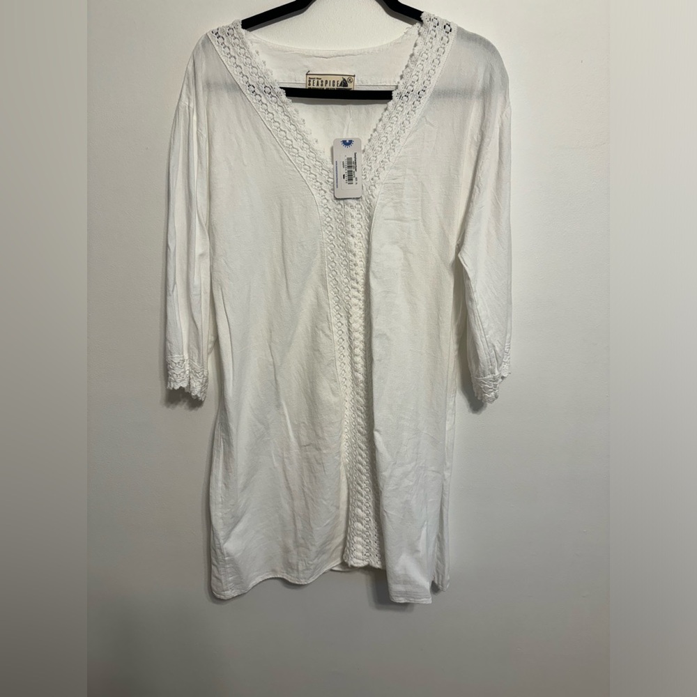 Seaspice 3/4 Length Sleeve Beach Coverup